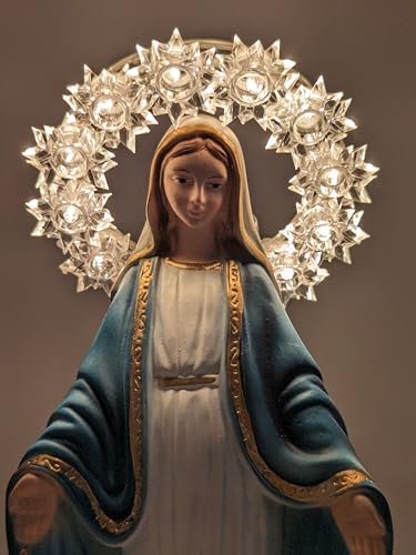 OVUNQUE PROTEGGIMI Statue Madonna Unbefleckte Unbefleckte oder Wundertätige 20 cm, aus Marmorstaub, mit leuchtendem Heiligenschein, Statue Madonna mit Licht OVUNQUE PROTEGGIMI Statue Madonna Unbefleckte Unbefleckte oder Wundertätige 20 cm, aus Marmorstaub, mit leuchtendem Heiligenschein, Statue Madonna mit Licht von OVUNQUE PROTEGGIMI