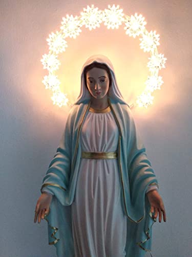 OVUNQUE PROTEGGIMI Statue Madonna Wunderschöne 50 cm aus Harz mit beleuchtetem Aureola, hergestellt in Italien OVUNQUE PROTEGGIMI Statue Madonna Wunderschöne 50 cm aus Harz mit beleuchtetem Aureola, hergestellt in Italien von OVUNQUE PROTEGGIMI