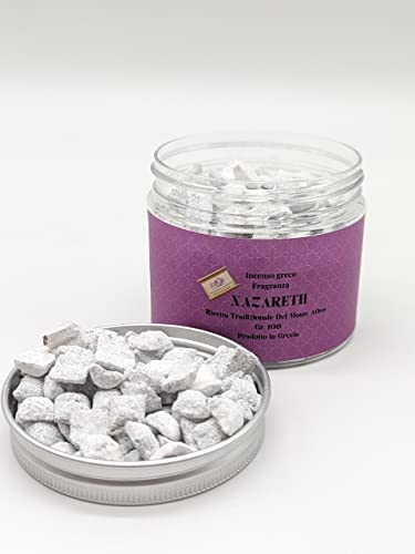 Weihrauch mit Duftkörnern, großkörniger griechischer Weihrauchduft 100 g, natürlicher Weihrauch zugänglich mit Räucherkohle, Originalrezept vom Berg Athos (Nazareth) von OVUNQUE PROTEGGIMI