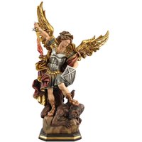 statue Des Heiligen Erzengels Michael Aus Holz Gröden, Handgeschnitztem Holz von OVUNQUEPROTEGGIMI