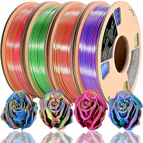 OVV3D PLA Bundle Filament 1.75 mm 3D Drucker Filament, Silk PLA 4 Pack X 200g, Filament PLA Mehrfarbiges PLA,Tricolor Filament PLA OVV3D PLA Bundle Filament 1.75 mm 3D Drucker Filament, Silk PLA 4 Pack X 200g, Filament PLA Mehrfarbiges PLA,Tricolor Filament PLA von OVVNYXE