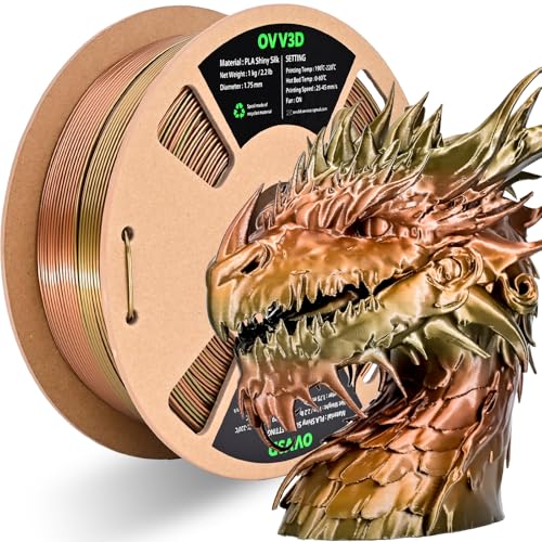 OVV3D PLA Filament 1.75 mm 3D Drucker Filament PLA Filament 1 kg, Shiny Metal Color Change Filament PLA von OVVNYXE