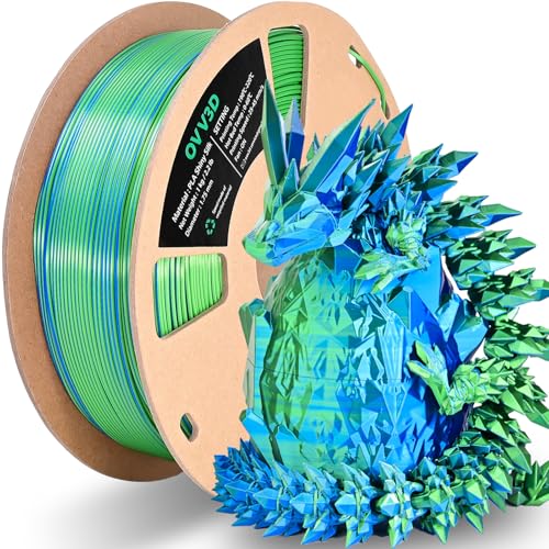 OVV3D PLA Filament 1.75 mm 3D Drucker Filament Silk PLA Filament 1 kg, Zweifarbige Coextrusion Filament PLA, Blau Grün OVV3D PLA Filament 1.75 mm 3D Drucker Filament Silk PLA Filament 1 kg, Zweifarbige Coextrusion Filament PLA, Blau Grün von OVVNYXE