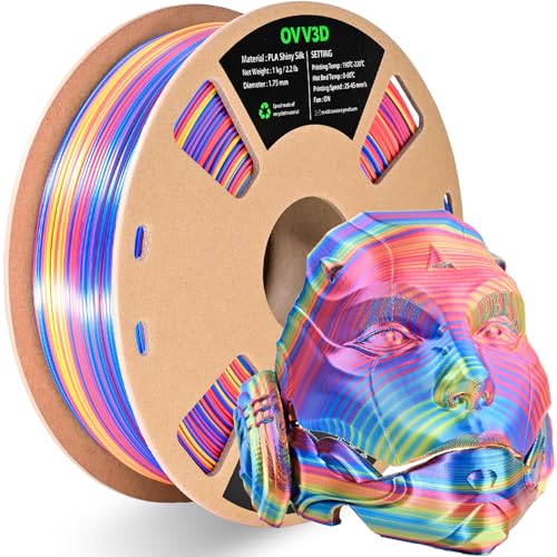 OVV3D PLA Filament 1.75mm, Rainbow Silk PLA 3D Drucker Filament Maßgenauigkeit +/- 0.03mm, PLA Filament für 3D Drucker, Rot Gelb Blau, 1kg OVV3D PLA Filament 1.75mm, Rainbow Silk PLA 3D Drucker Filament Maßgenauigkeit +/- 0.03mm, PLA Filament für 3D Drucker, Rot Gelb Blau, 1kg von OVVNYXE