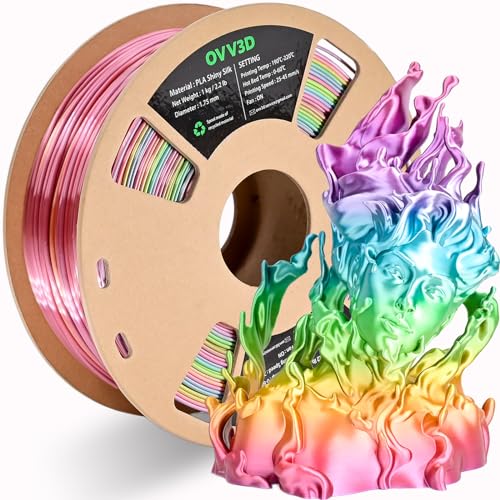 OVV3D PLA Filament 1.75mm, Rainbow Silk PLA 3D Drucker Filament Maßgenauigkeit +/- 0.03mm, PLA Filament für 3D Drucker, Seide PLA, 1kg OVV3D PLA Filament 1.75mm, Rainbow Silk PLA 3D Drucker Filament Maßgenauigkeit +/- 0.03mm, PLA Filament für 3D Drucker, Seide PLA, 1kg von OVVNYXE