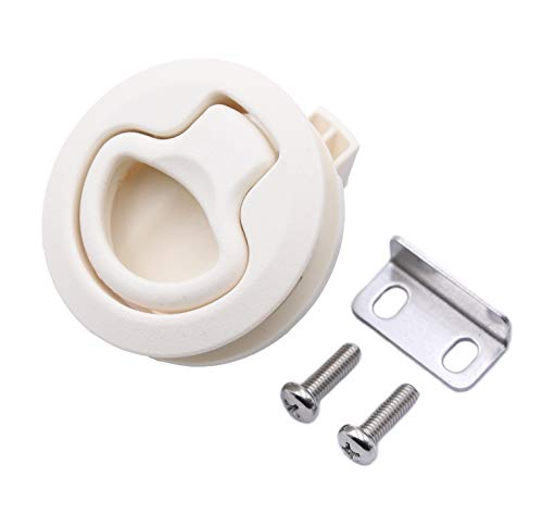 Slam Latch Luke runder Zugriegel (OWACH AL-958W-3) für Bootsdeck, Wohnmobil, Schranktür, Schubladen, ersetzt Southco M1-63-7 Push-to-Close (cremefarben, 1,27 cm Tür, nicht verriegelnd) von OWACH