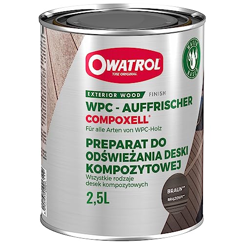 OWATROL® WPC Imprägnierung [2,5L Braun] - Holz Imprägnierung Aussen - Terrassenaufbereiter - WPC Pflege - Holzimprägnierung Außen - WPC Öl - WPC Reiniger und Imprägnierung von OWATROL
