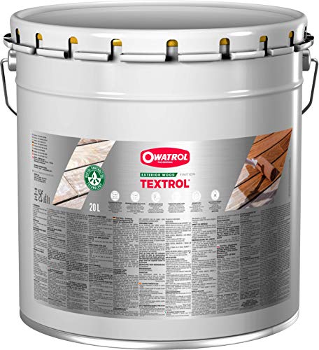 OWATROL – TEXTROL – 20 L – Eiche hell – Holzsättiger für den Außenbereich auf natürlicher Pflanzenölbasis für Holzhäuser, Zäune, Gartenhäuser, Holzfassaden, Holz im Außenbereich – Holzschutzöl für Terrassen und Möbel von OWATROL