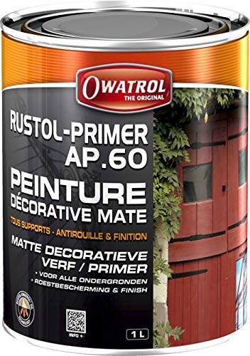 OWATROL AP 60 Primer Rostschutz Grundierung dekorativer Anstrich (2.5 l, grau) von OWATROL