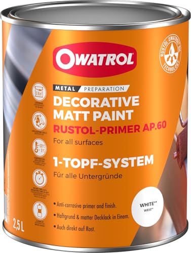 Owatrol AP. 60 primary- und Finish Deko matt 2,5 Liter Weiß von OWATROL