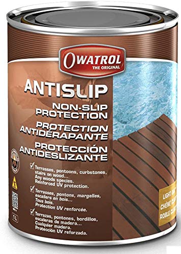 Owatrol Antislip Imprägnierung Holzöl Anti-Rutsch Öl Holzschutz Antigliss (5 Liter, Eiche Hell) von OWATROL
