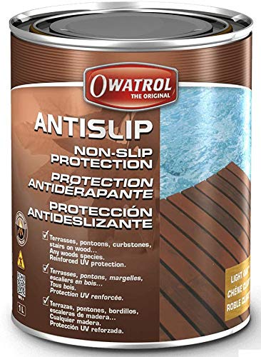 Owatrol Antislip Imprägnierung Holzöl Anti-Rutsch Öl Holzschutz Antigliss (5 Liter, Teak) von OWATROL