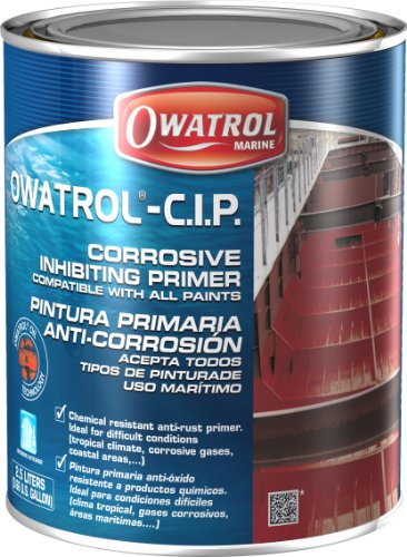 OWATROL MARINE C.I.P. 0,75 Liter Spezialprimer für rostige und Metall-Untergründe (2,5 Liter) von OWATROL