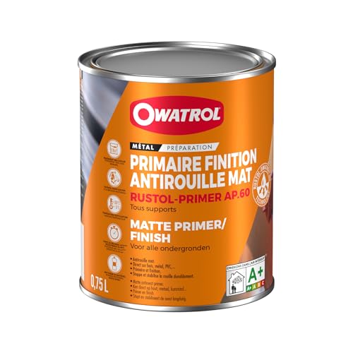 Owatrol Primer AP. 60 und Grundschule dekorativer Tuchabschluss Mate 2,5 l schwarz von OWATROL