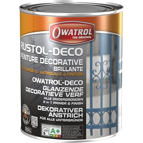 Owatrol Rustol Deco - Alkyd-Decklack für alle Untergründe 0.75 Litre, Reinweiß - RAL 9010 von OWATROL