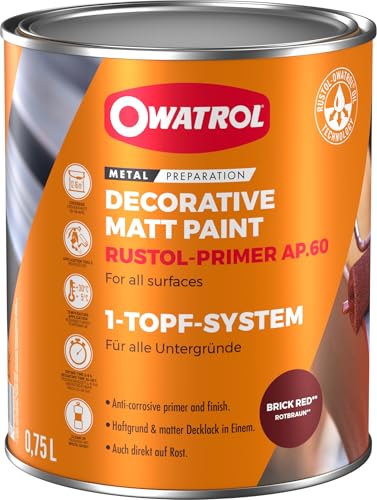 Owatrol Rustol Primer AP.60 - Rostschutz-Primer 0.75 Litre, Rotbraun von OWATROL
