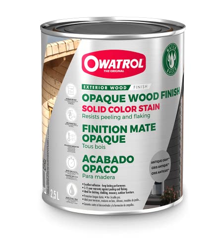 Owatrol Solid Color Versiegelung gegen Finish Deco Mate blickdicht alle Holz 2,5 L grau von OWATROL