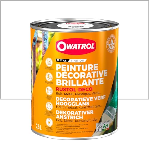 Owatrol rustol Art Deco Lack – 2,5 Liter Weiß glänzend von OWATROL