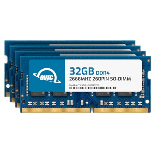 OWC - 128GB Memory Upgrade Kit - 4 x 32GB PC21300 DDR4 2666MHz SO-DIMMs für 27-inch iMac with Retina 5K (2019-2020) und kompatible PCs von OWC
