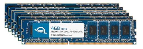OWC - 24GB Memory Upgrade Kit - 6 x 4GB PC10600 DDR3 ECC 1333MHz DIMMs für Mac Pro 2009-2012 'Nehalem' & 'Westmere' Modelle von OWC