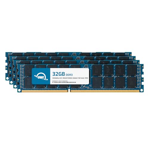 OWC - 128GB Memory Upgrade Kit - 4 x 32GB PC10600 DDR3 ECC-R 1333MHz DIMMs für Mac Pro Late 2013 Modelle von OWC