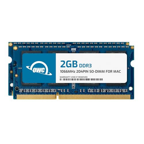 OWC - 4GB Memory Upgrade Kit - 2 x 2GB PC8500 DDR3 1066MHz SO-DIMMs für Late 2008 - Early 2010 MacBook, MacBook Pro Unibody Modelle, 2009/2010 Mac Mini, 2009 iMac, Late 2009 MacBook 13" OWC - 4GB Memory Upgrade Kit - 2 x 2GB PC8500 DDR3 1066MHz SO-DIMMs für Late 2008 - Early 2010 MacBook, MacBook Pro Unibody Modelle, 2009/2010 Mac Mini, 2009 iMac, Late 2009 MacBook 13" von OWC