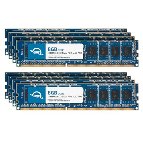 OWC - 64GB Memory Upgrade Kit - 8 x 8GB PC10600 DDR3 ECC 1333MHz DIMMs für Mac Pro 2009-2012 'Nehalem' & 'Westmere' Modelle von OWC