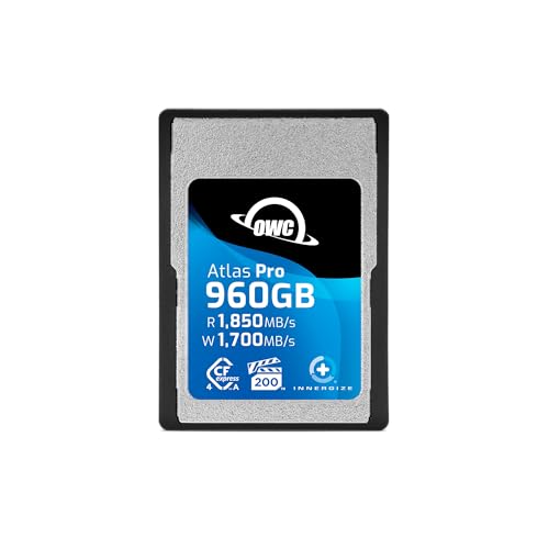 OWC Atlas Pro Hochleistungs-Speicherkarte Cfexpress 4.0, Typ A, 960 GB, professionelle Qualität, bis zu 1850 MB/s Lese- und 1700 MB/s Schreibgeschwindigkeit von OWC