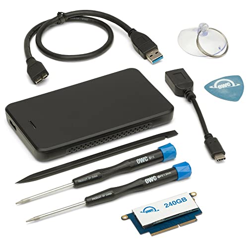 OWC Aura Pro NT Hochleistungs-NVMe-SSD-Upgrade-Kit, kompatibel mit 2016–2017 13-Zoll-MacBook Pro ohne Touch-Leiste (SSD Upgrade Kit mit Werkzeug + 1TB Express USB 3.0, 240GB) von OWC