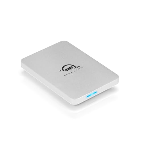 OWC Envoy Pro Elektron USB 3.2 (10 GB/s) Tragbare NVMe SSD Bus-Stromversorgung, kompatibel mit Thunderbolt und USB Mac, PC und Geräten wie iPad Pro/Chromebook, inkl. USB-C Kabel inkl von OWC