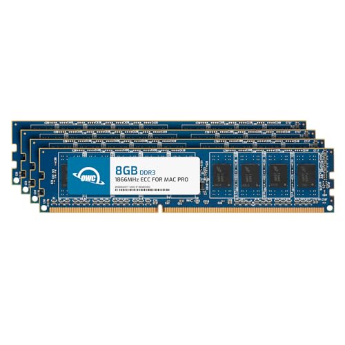 OWC OWC1866D3E8M32 Arbeitsspeicher 32 GB, DDR3, 1866 MHz, ECC-Module (4 x 8 GB, 240 Pin, DIMM), Blau von OWC