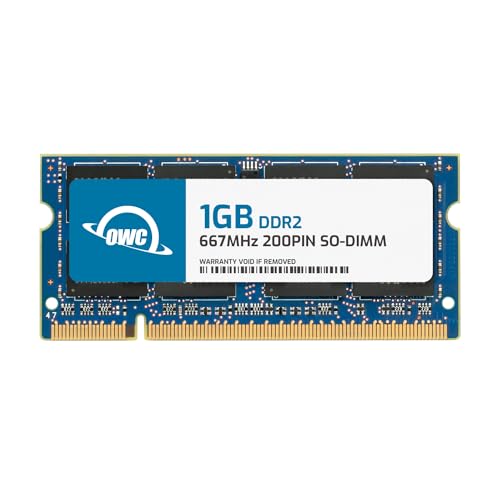 OWC - 1GB Memory Upgrade Modul - PC5300 DDR2 667MHz SO-DIMM für Most Apple MacBook Pro, MacBook, iMac (Intel), und Mac Mini (Intel) Modelle OWC - 1GB Memory Upgrade Modul - PC5300 DDR2 667MHz SO-DIMM für Most Apple MacBook Pro, MacBook, iMac (Intel), und Mac Mini (Intel) Modelle von OWC