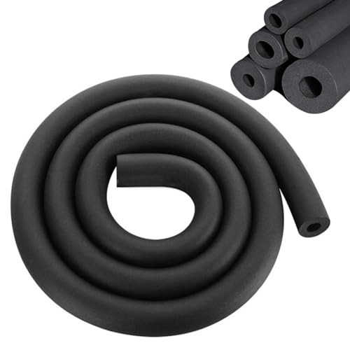 Selbstdichtende Rohrisolierung Ø 22 mm / 9 mm Rohrdämmung 1.8m Rohrisolierung Schaumstoff Schwarz Rohrschale Rohrisolierun für Rohrisolierungen Fitnessgeräte Usw (Ø22mm) von OWDFF