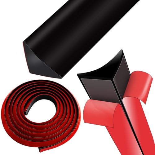 Winkelleiste Selbstklebend Wandabschlussleiste Küchenleisten Küchenabschlussleiste Arbeitsplatte Silikon Flexibel Wasserdicht Ataubdicht (Schwarz, 1.5Meter) von OWDFF
