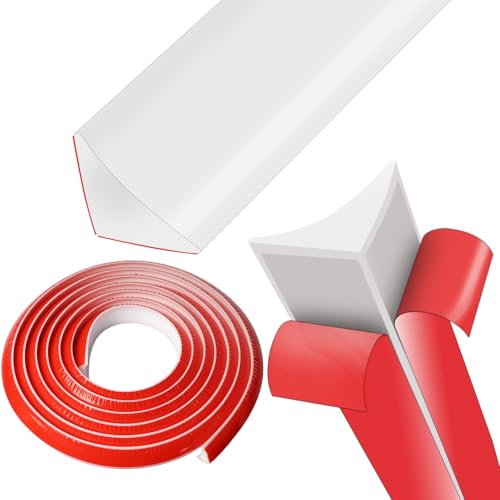 Winkelleiste Selbstklebend Wandabschlussleiste Küchenleisten Küchenabschlussleiste Arbeitsplatte Silikon Flexibel Wasserdicht Ataubdicht (Weiß, 3Meter) von OWDFF