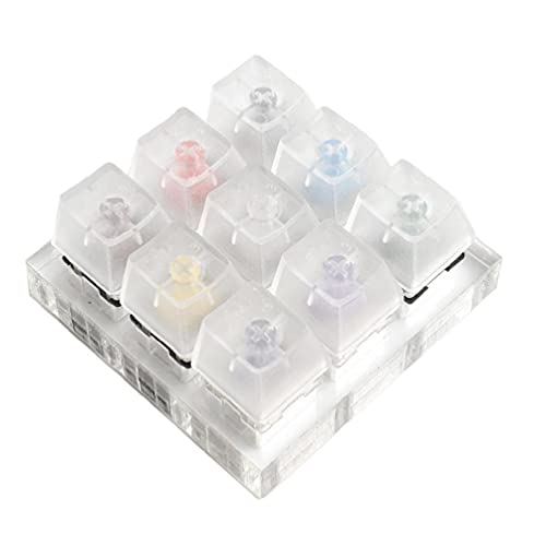 OWENRYIN Cherry MX Switch Tester Sampler - 9-Key Testing Tool Mit Acrylbasis für Mechanische Tastaturen - Kailh Box von OWENRYIN