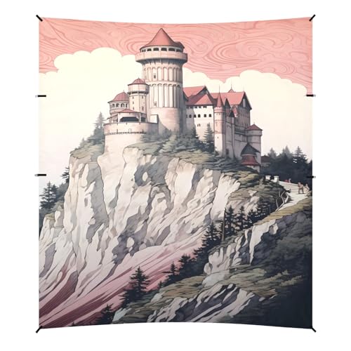 Camping-Sonnenschutz, Schloss auf der Klippe, Strandüberdachung, 320 x 279,9 cm Camping-Sonnenschutz, Schloss auf der Klippe, Strandüberdachung, 320 x 279,9 cm von OWFKAY
