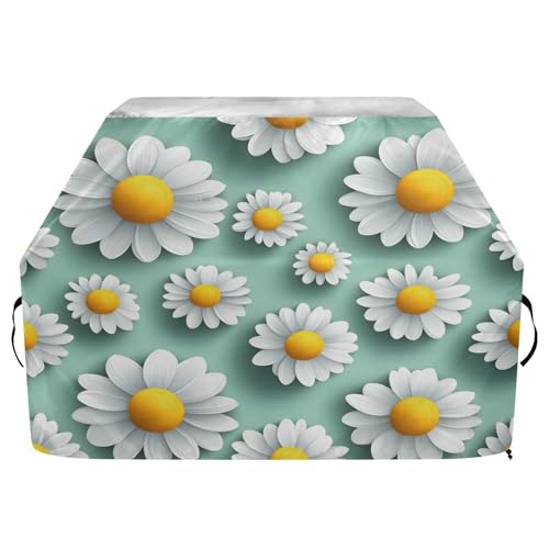 Hochwertige Grillabdeckung, wasserdicht, lichtbeständig, strapazierfähig, passend für Grillbreiten bis zu 63,5 cm, Fliesen, Blumenblätter, Chrysanthemen-Muster Hochwertige Grillabdeckung, wasserdicht, lichtbeständig, strapazierfähig, passend für Grillbreiten bis zu 63,5 cm, Fliesen, Blumenblätter, Chrysanthemen-Muster von OWFKAY