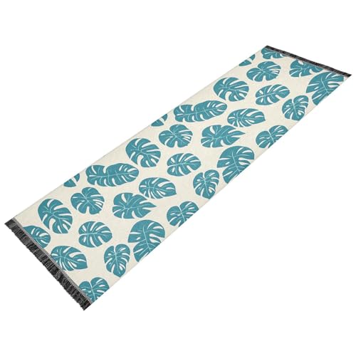 OWFKAY Flurläufer, Monstera-Blattmuster, lange Fußmatten für den Innenbereich, rutschfest, ultraweich, für Schlafzimmer, Badezimmer, Waschküche, Wohnzimmer, 183 x 60 cm OWFKAY Flurläufer, Monstera-Blattmuster, lange Fußmatten für den Innenbereich, rutschfest, ultraweich, für Schlafzimmer, Badezimmer, Waschküche, Wohnzimmer, 183 x 60 cm von OWFKAY