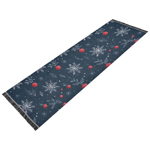 OWFKAY Flurläufer, dunkelblauer Hintergrund, lange Fußmatten für den Innenbereich, rutschfest, ultraweich, für Schlafzimmer, Badezimmer, Waschküche, Wohnzimmer, 183 x 60 cm OWFKAY Flurläufer, dunkelblauer Hintergrund, lange Fußmatten für den Innenbereich, rutschfest, ultraweich, für Schlafzimmer, Badezimmer, Waschküche, Wohnzimmer, 183 x 60 cm von OWFKAY