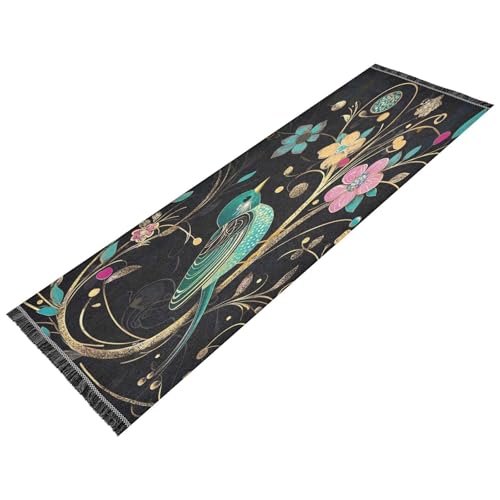 OWFKAY Flurläufer, singender Vogelbaum, lange Fußmatten für den Innenbereich, rutschfest, ultraweich, für Schlafzimmer, Badezimmer, Waschküche, Wohnzimmer, 183 x 60 cm OWFKAY Flurläufer, singender Vogelbaum, lange Fußmatten für den Innenbereich, rutschfest, ultraweich, für Schlafzimmer, Badezimmer, Waschküche, Wohnzimmer, 183 x 60 cm von OWFKAY