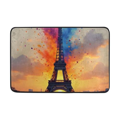 OWFKAY Fußmatte Willkommens-Fußmatte, Aquarellturm, Wohnzimmer, Küche, Bodenmatte, Zuhause, Innen- und Außenbereich, Dekoration, 60 x 40 cm OWFKAY Fußmatte Willkommens-Fußmatte, Aquarellturm, Wohnzimmer, Küche, Bodenmatte, Zuhause, Innen- und Außenbereich, Dekoration, 60 x 40 cm von OWFKAY