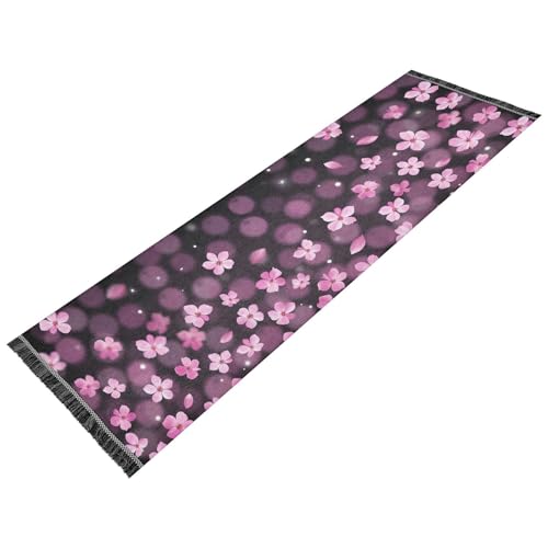 OWFKAY Läufer für Flur, Kirschblüten, lange Fußmatten für den Innenbereich, rutschfest, ultraweich, für Schlafzimmer, Badezimmer, Waschküche, Wohnzimmer, 183 x 60 cm OWFKAY Läufer für Flur, Kirschblüten, lange Fußmatten für den Innenbereich, rutschfest, ultraweich, für Schlafzimmer, Badezimmer, Waschküche, Wohnzimmer, 183 x 60 cm von OWFKAY