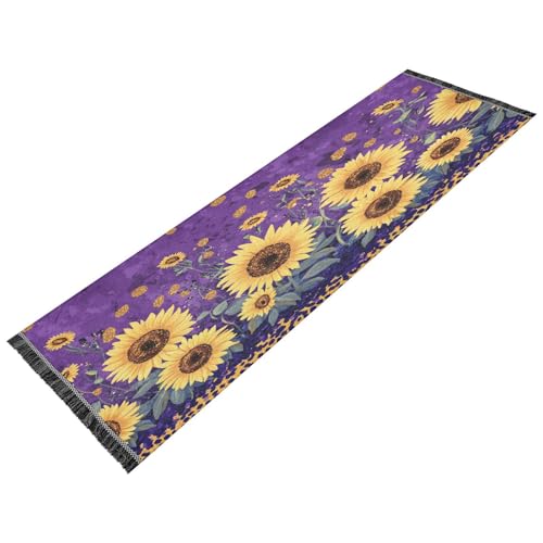 OWFKAY Läufer für Flur, Leopardenmuster, Sonnenblume, lange Fußmatten für den Innenbereich, rutschfest, ultraweich, für Schlafzimmer, Badezimmer, Waschküche, Wohnzimmer, 183 x 60 cm OWFKAY Läufer für Flur, Leopardenmuster, Sonnenblume, lange Fußmatten für den Innenbereich, rutschfest, ultraweich, für Schlafzimmer, Badezimmer, Waschküche, Wohnzimmer, 183 x 60 cm von OWFKAY