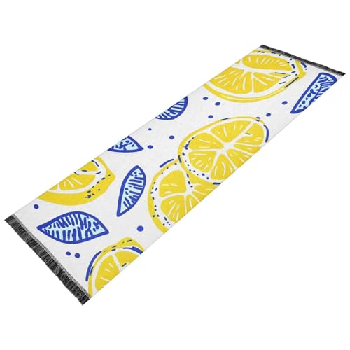 OWFKAY Läufer für Flur, Zitronenmuster, lange Fußmatten für den Innenbereich, rutschfest, ultraweich, für Schlafzimmer, Badezimmer, Waschküche, Wohnzimmer, 183 x 60 cm OWFKAY Läufer für Flur, Zitronenmuster, lange Fußmatten für den Innenbereich, rutschfest, ultraweich, für Schlafzimmer, Badezimmer, Waschküche, Wohnzimmer, 183 x 60 cm von OWFKAY