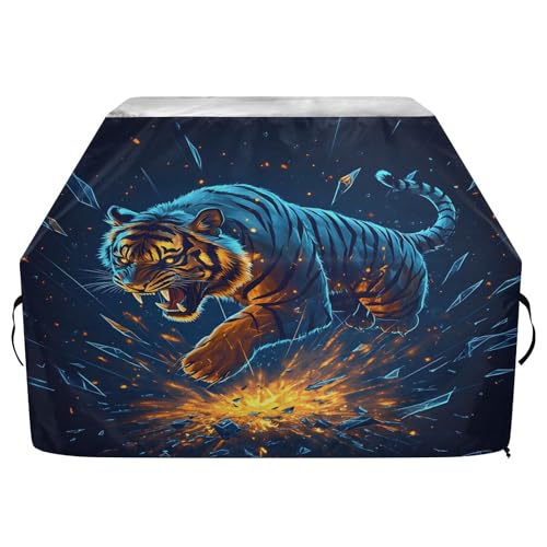Premium Grillabdeckung, wasserdichte Grillabdeckung, lichtbeständig, strapazierfähig, passend für Grillbreiten bis zu 63,5 cm, Blaulichttiger Premium Grillabdeckung, wasserdichte Grillabdeckung, lichtbeständig, strapazierfähig, passend für Grillbreiten bis zu 63,5 cm, Blaulichttiger von OWFKAY