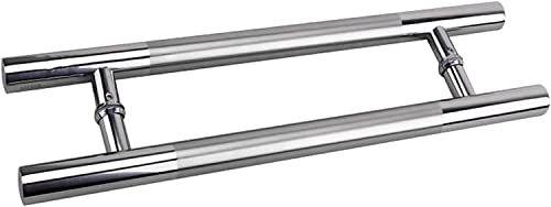 OWIEN 1.6ft / 2ft / 2.6ft runder Edelstahl-Türgriff, Doppelseitiger Push-Pull-Türgriff in H-Form für die Eingangstür(60cm/24in) von OWIEN