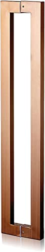 OWIEN 24/31 Zoll Langer Türgriff für Innen- und Außentüren, quadratische, rechteckige Glasgriffe aus Edelstahl(Rose Gold,80cm/2.6ft) von OWIEN