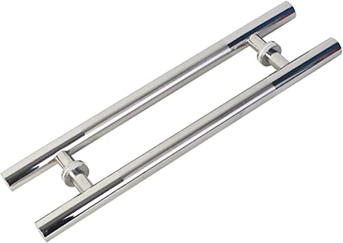 OWIEN 304 Edelstahl doppelseitiger Schiebetür-Push-Pull-Griff, Türgriff in H-Form, für Glas-/Holztür(80 * 60cm) von OWIEN