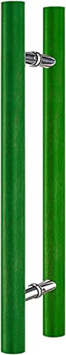 OWIEN 40/60/80 cm Langer Scheunentürgriff, Doppelseitiger hölzerner Seitenmontagegriff für Innen- und Außentore(Green,60cm/2ft) von OWIEN